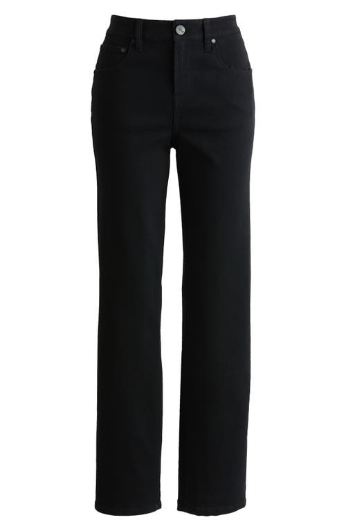 1822 Denim High Waist Straight Leg Jeans In Black