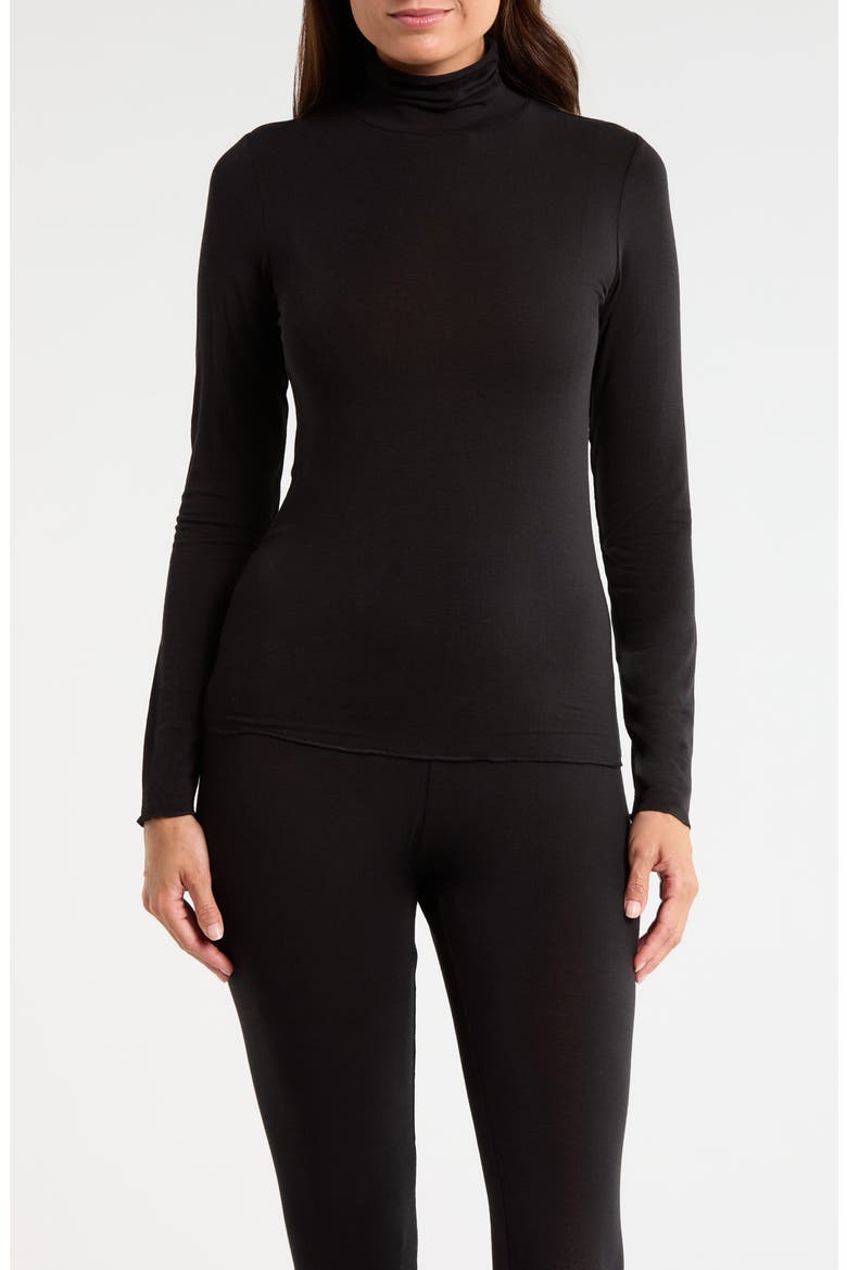 Luxe Layering Turtleneck Top, Main, color, BLACK