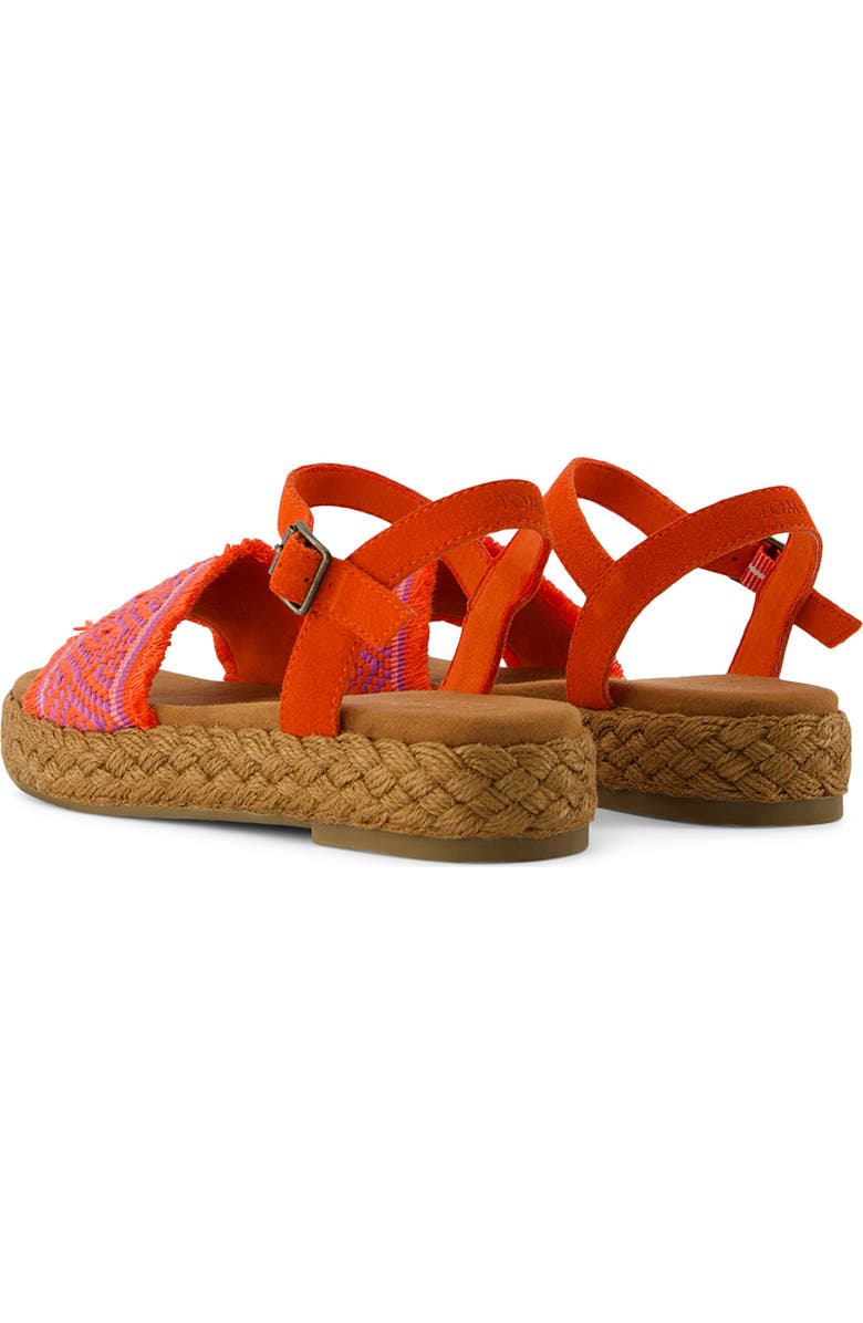 TOMS Abby Flatform Espadrille Sandal, Alternate, color, Red