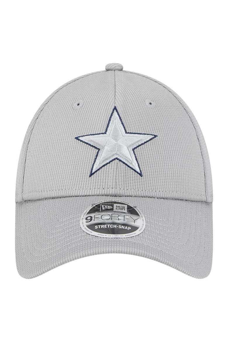 Men's New Era Gray Dallas Cowboys Pivot 9FORTY Adjustable Hat, Alternate, color, Gray