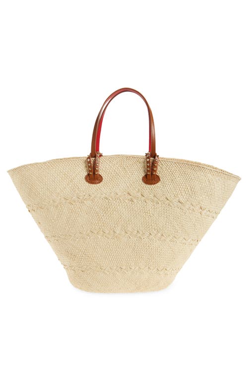 Shop Christian Louboutin Large Cabata Woven Raffia Basket Tote