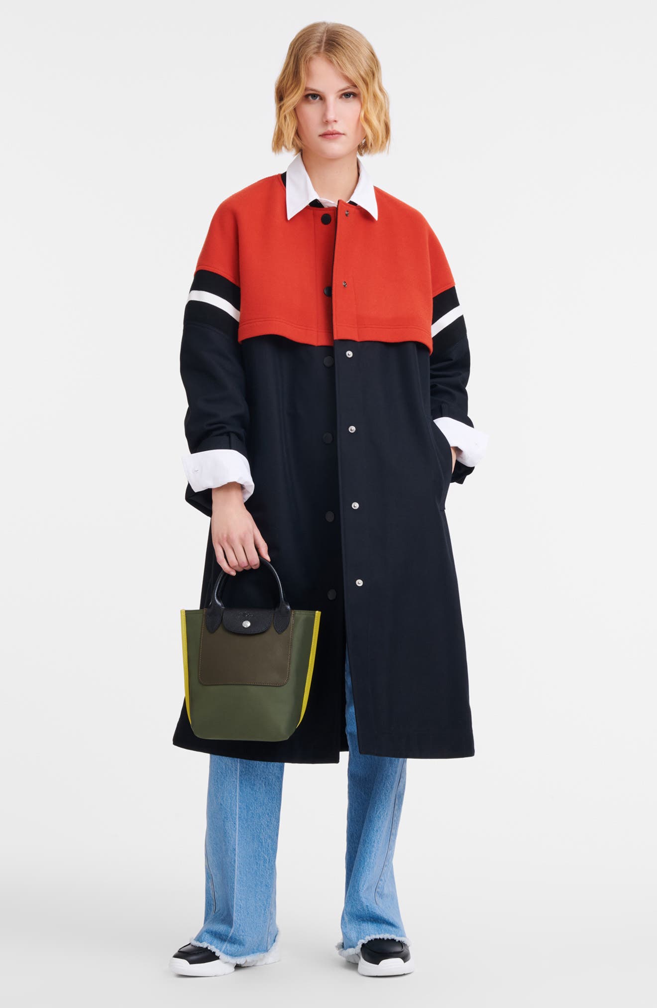 Longchamp Extra Small Cabas Replay Recycled Canvas Tote, Alternate, color, 