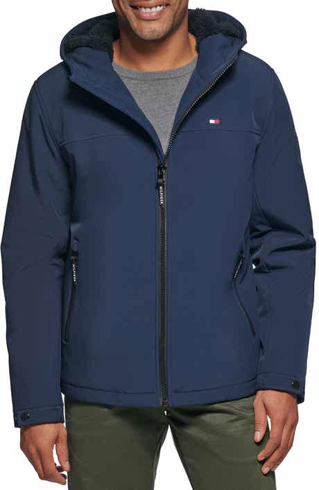 Hooded Softshell Jacket with Faux Shearling Lining