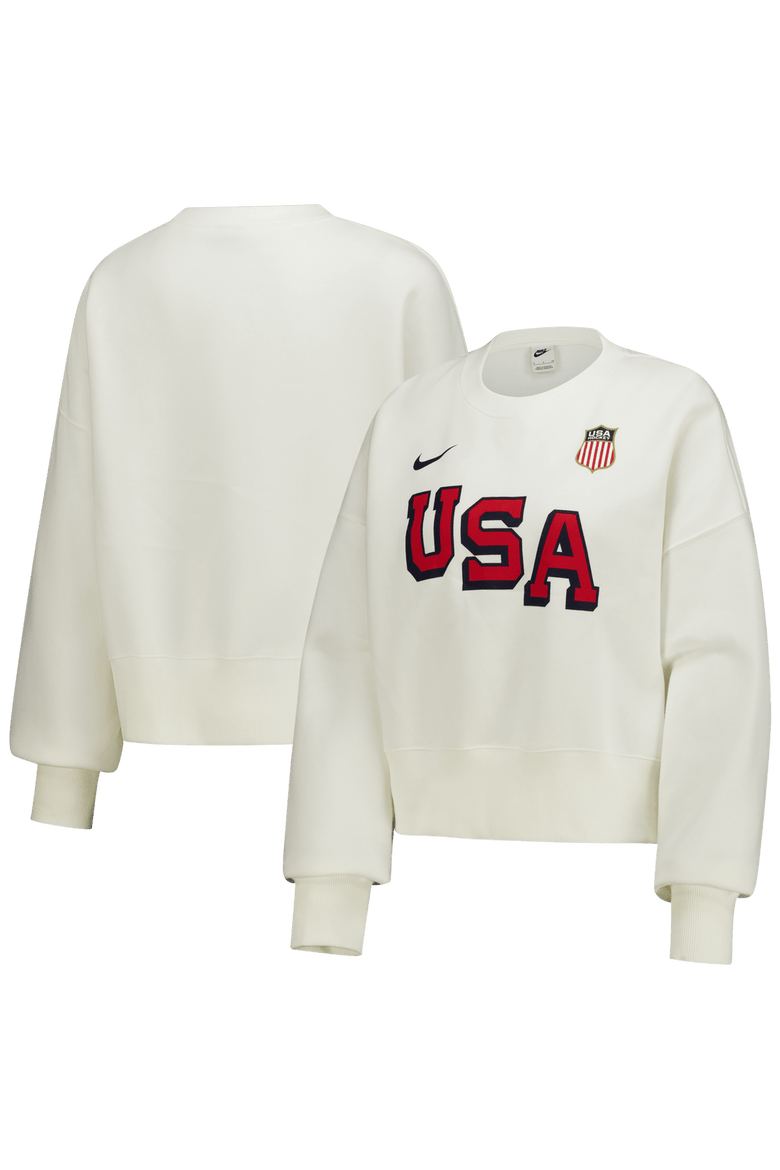 Women's Nike Cream US Hockey Oversized Phoenix Fleece Sweatshirt