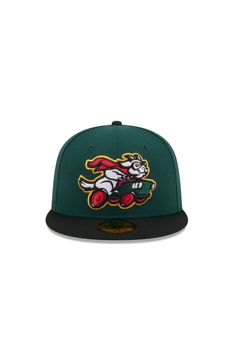New Era Men's New Era Dark Green Hickory Crawdads Theme Nights 59FIFTY Fitted Hat, Alternate, color, Dark Green