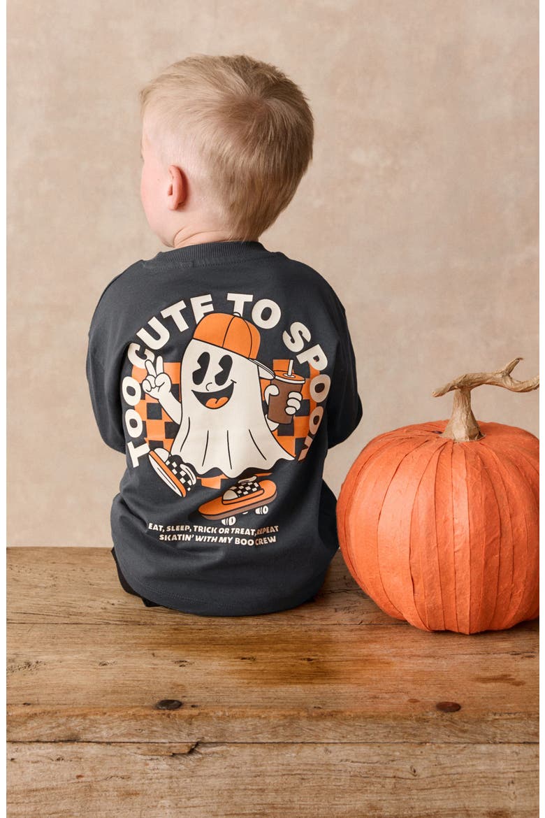 Halloween Ghost T-Shirt, Alternate, color, BLACK