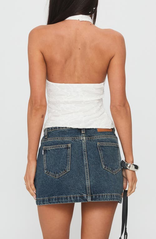 Princess Polly Nickei Nonstretch Denim Miniskirt In Blue