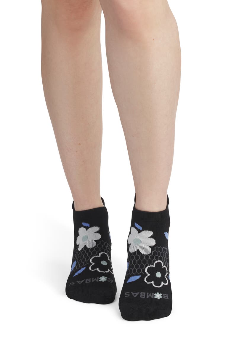 Bombas All Over Flowers Ankle Socks, Alternate, color, 