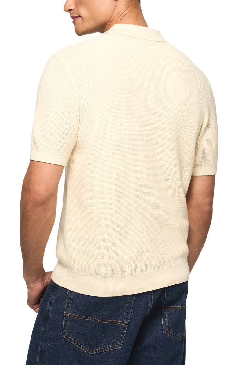 Lucky Brand Quarter Zip Polo Sweater, Alternate, color, Whitecap Gray