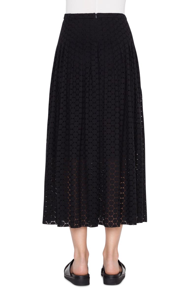 Mini Dot Midi Skirt, Alternate, color, NERO
