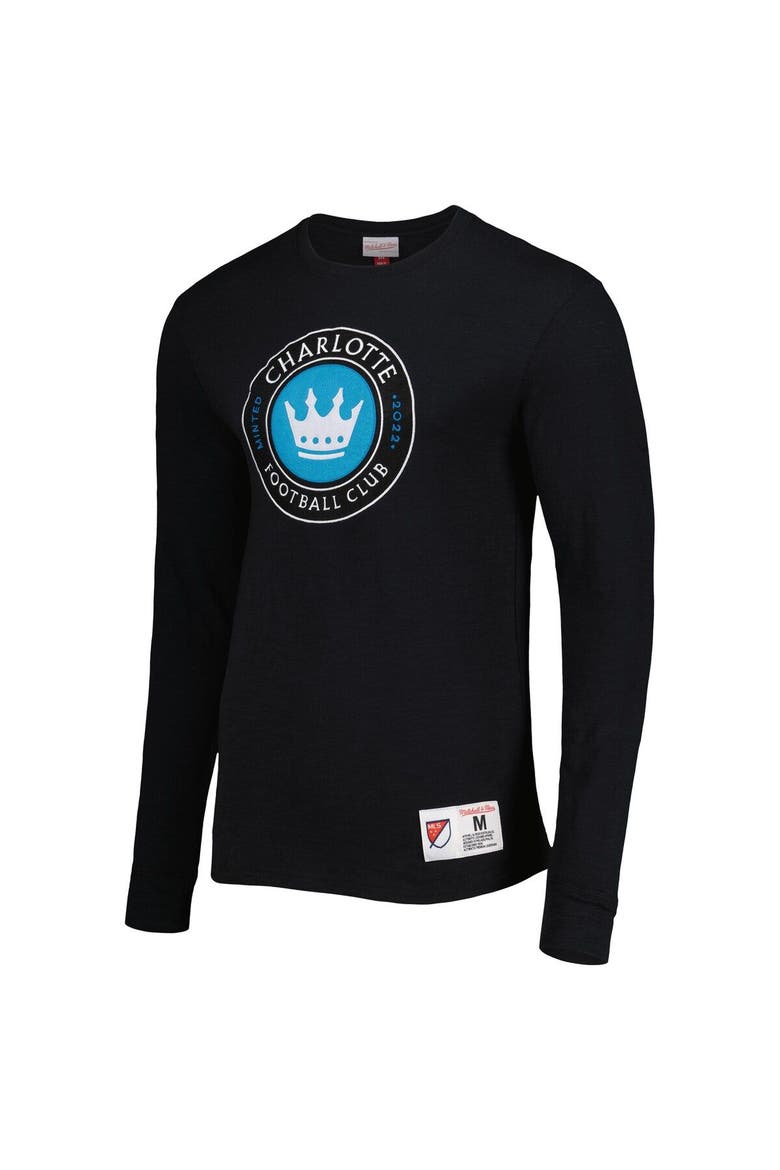 Men's Mitchell & Ness Black Charlotte FC Legendary Long Sleeve T-Shirt, Alternate, color, Black