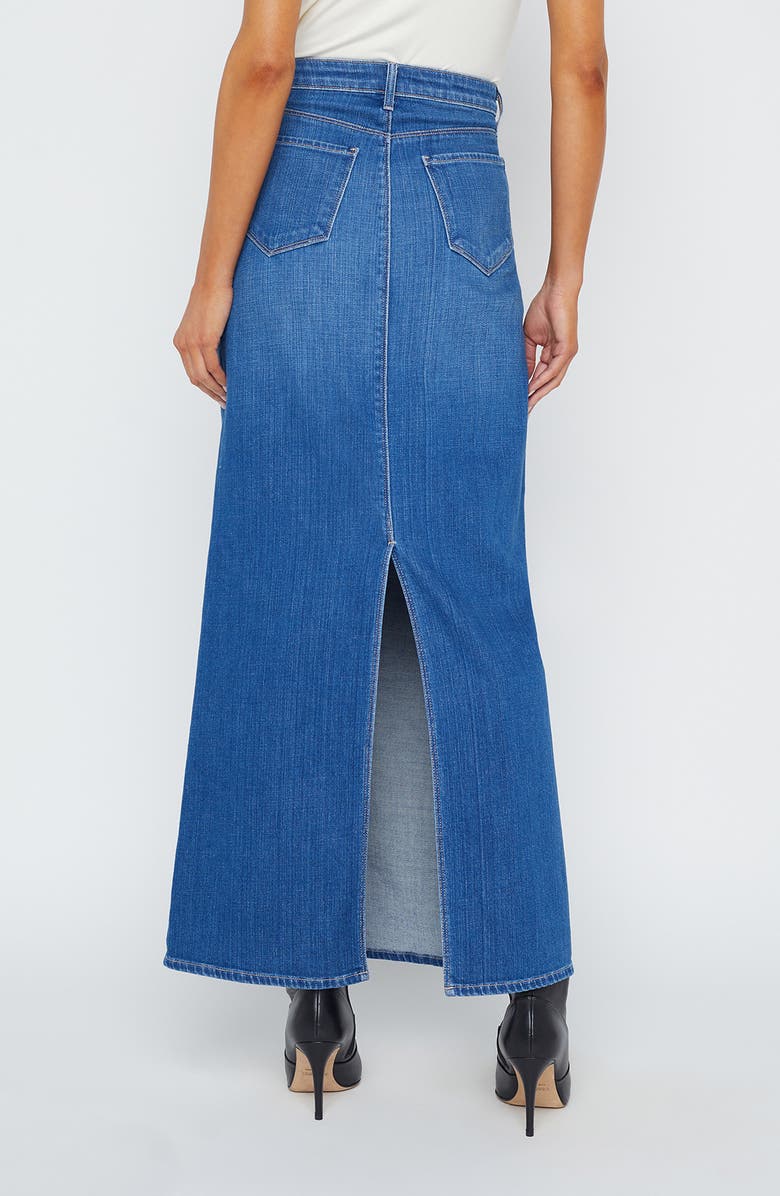L'AGENCE Miriam Denim Maxi Skirt, Alternate, color, Apollo