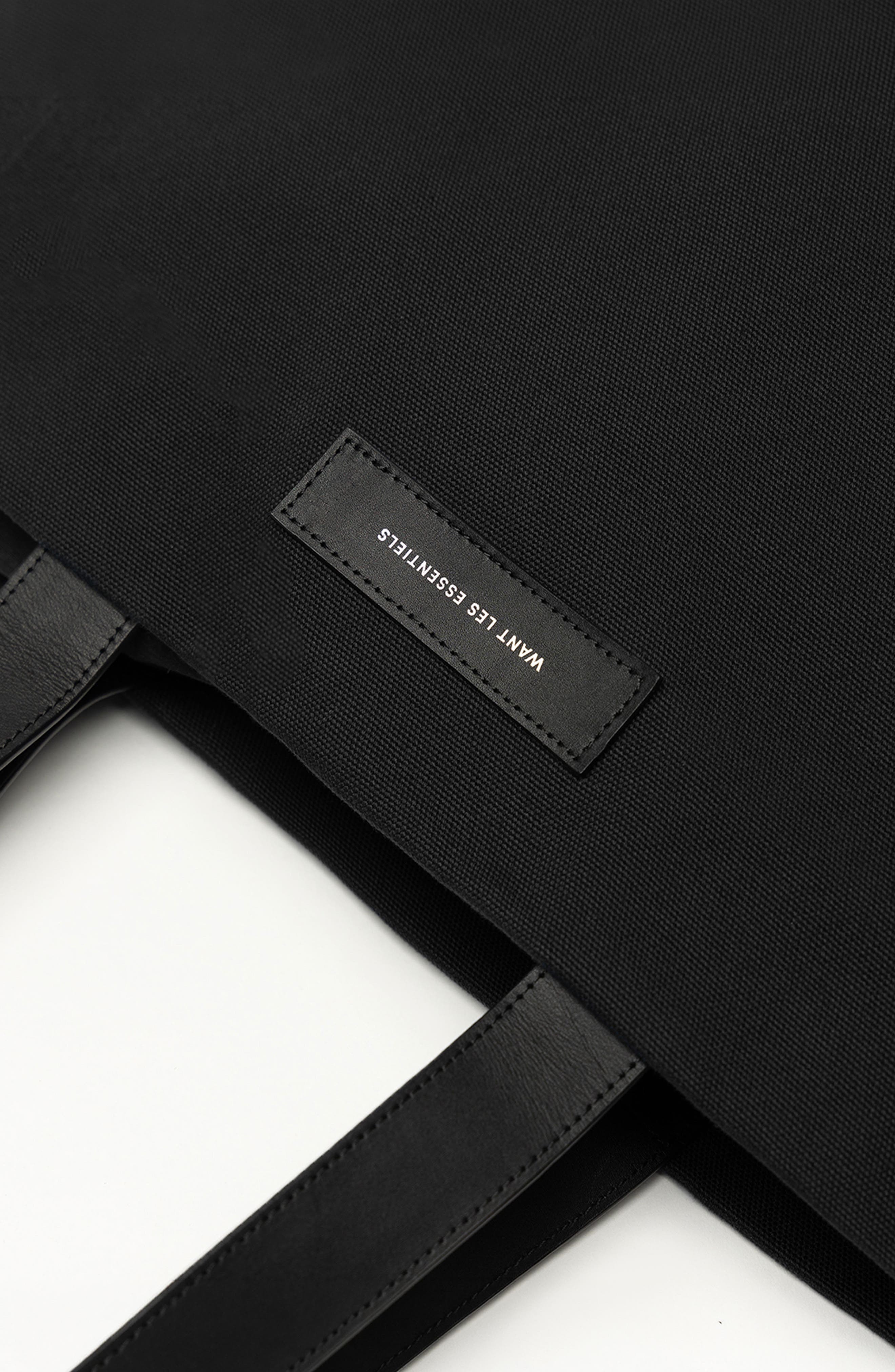 WANT Les Essentiels Kenora Organic Cotton Canvas Tote, Alternate, color, Black