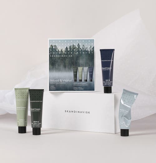 Skandinavisk Wood & Water Mini Handcream Giftset In Blue