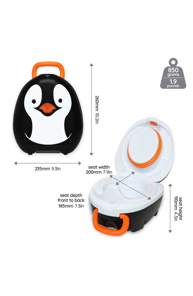 My Carry Potty Travel Potty, Trainer Seat & Step Stool, Alternate, color, Penguin