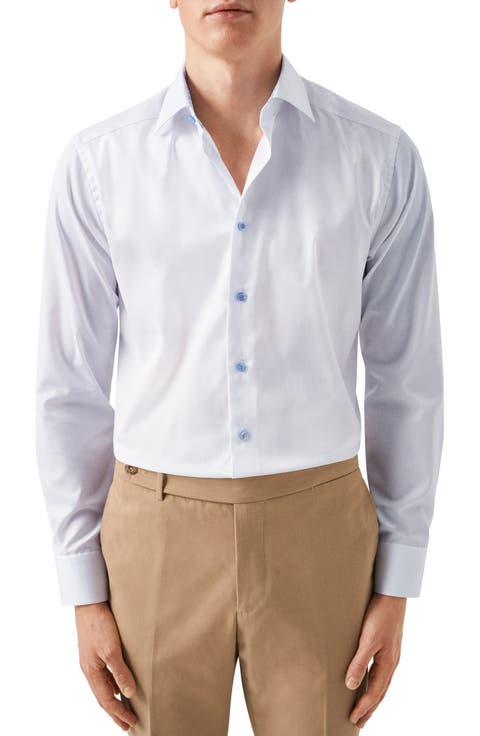 Slim Fit Solid Organic Cotton Dress Shirt