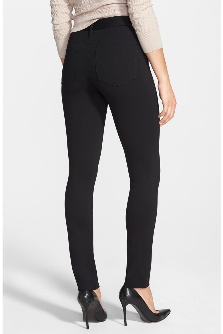 Ponte Skinny Pants, Alternate, color, BLACK