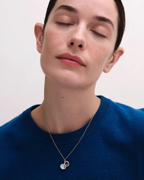 Astley Clarke Silver Biography Mini Silver Locket Necklace In Metallic