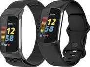 Posh Tech 2-Piece Silicone Sport & Stainless Steel Apple Watch Band Set