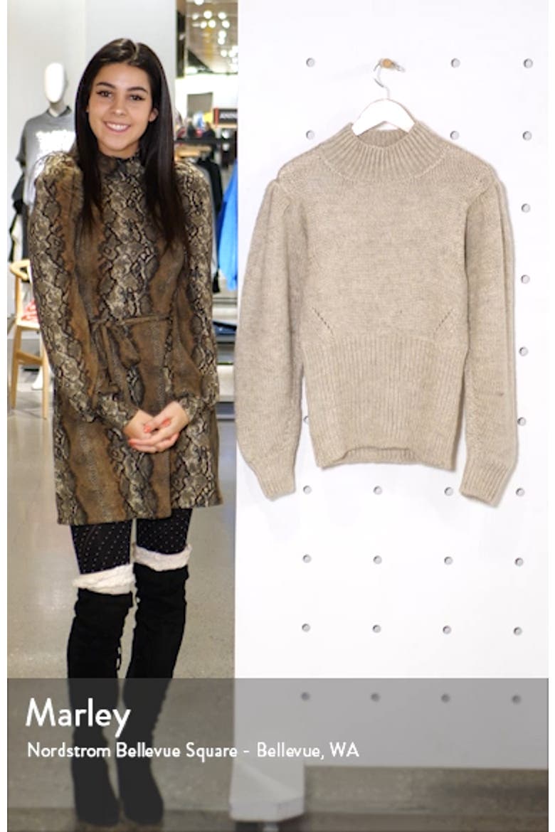 Banana Sleeve Funnel Neck Sweater video