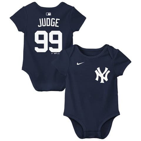 Newborn & Infant Nike Aaron Judge Navy New York Yankees Name & Number Bodysuit