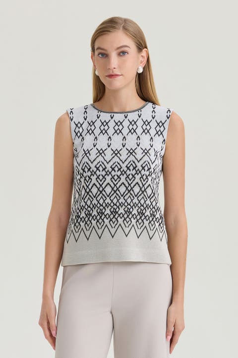 Diamond Jacquard Knit Tank