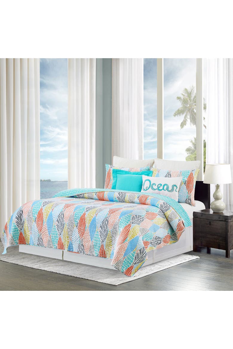 Surfside Sound Bedding Quilt Set, Main, color, Blue