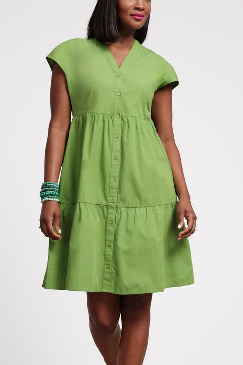 Frances Valentine Breezy Mini Dress In Green
