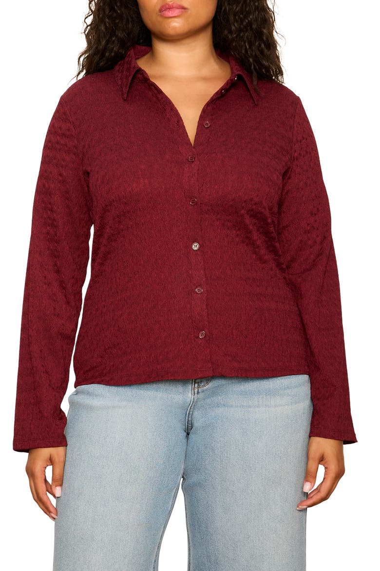Dreamer Textured Shirt, Main, color, BORDEAUX RED
