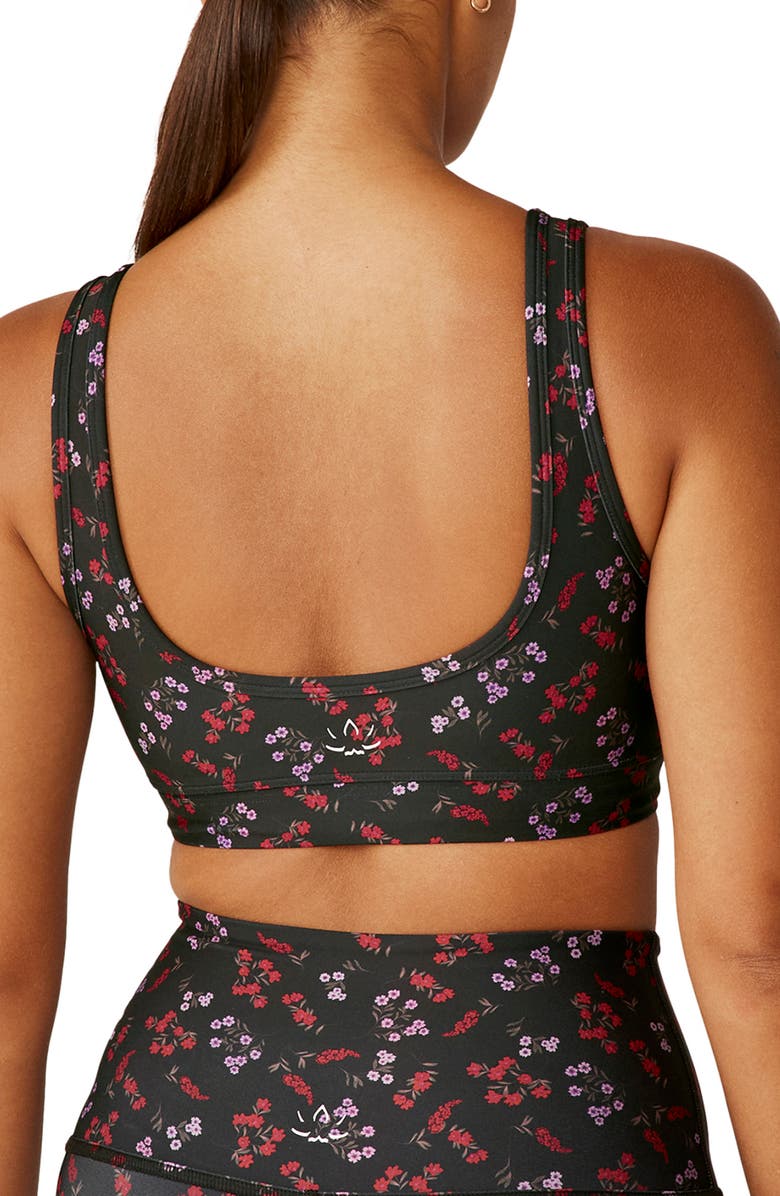 Beyond Yoga Power Play Sports Bra, Alternate, color, Forget Me Not Floral