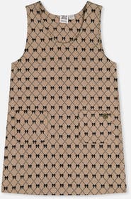Deux par Deux Bow Tie Jacquard Front Pocket Jumper