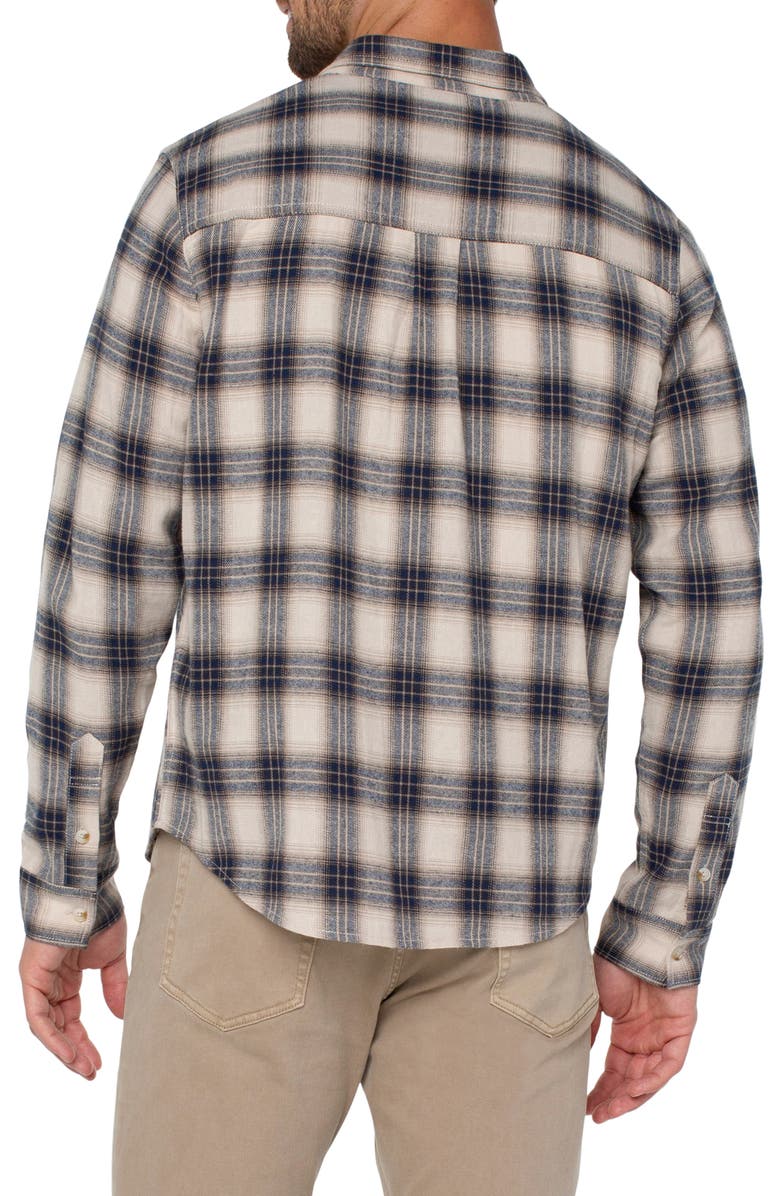 Liverpool Los Angeles Plaid Cotton Flannel Button-Up Shirt, Alternate, color,