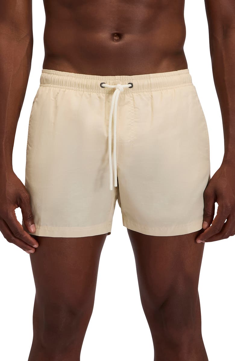 Sundek Solid Swim Trunks, Main, color, Safari