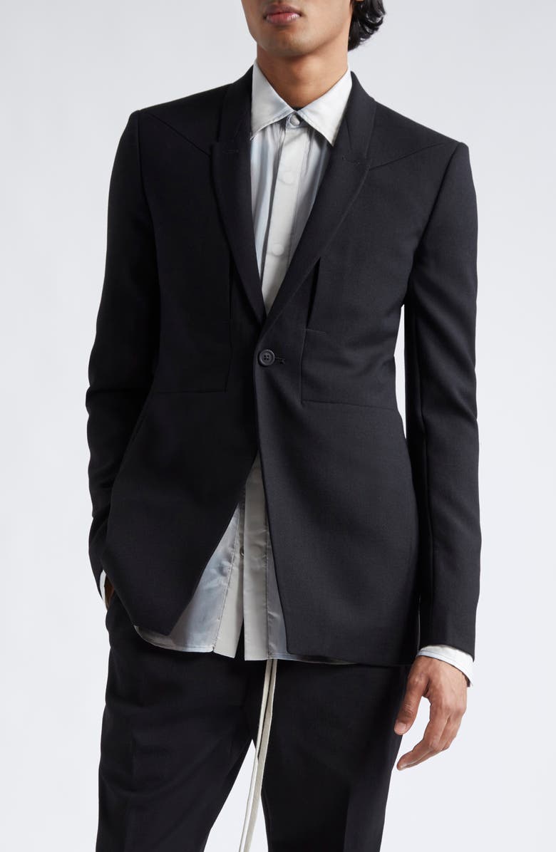 Rick Owens Fogpocket Wool Sport Coat, Main, color,