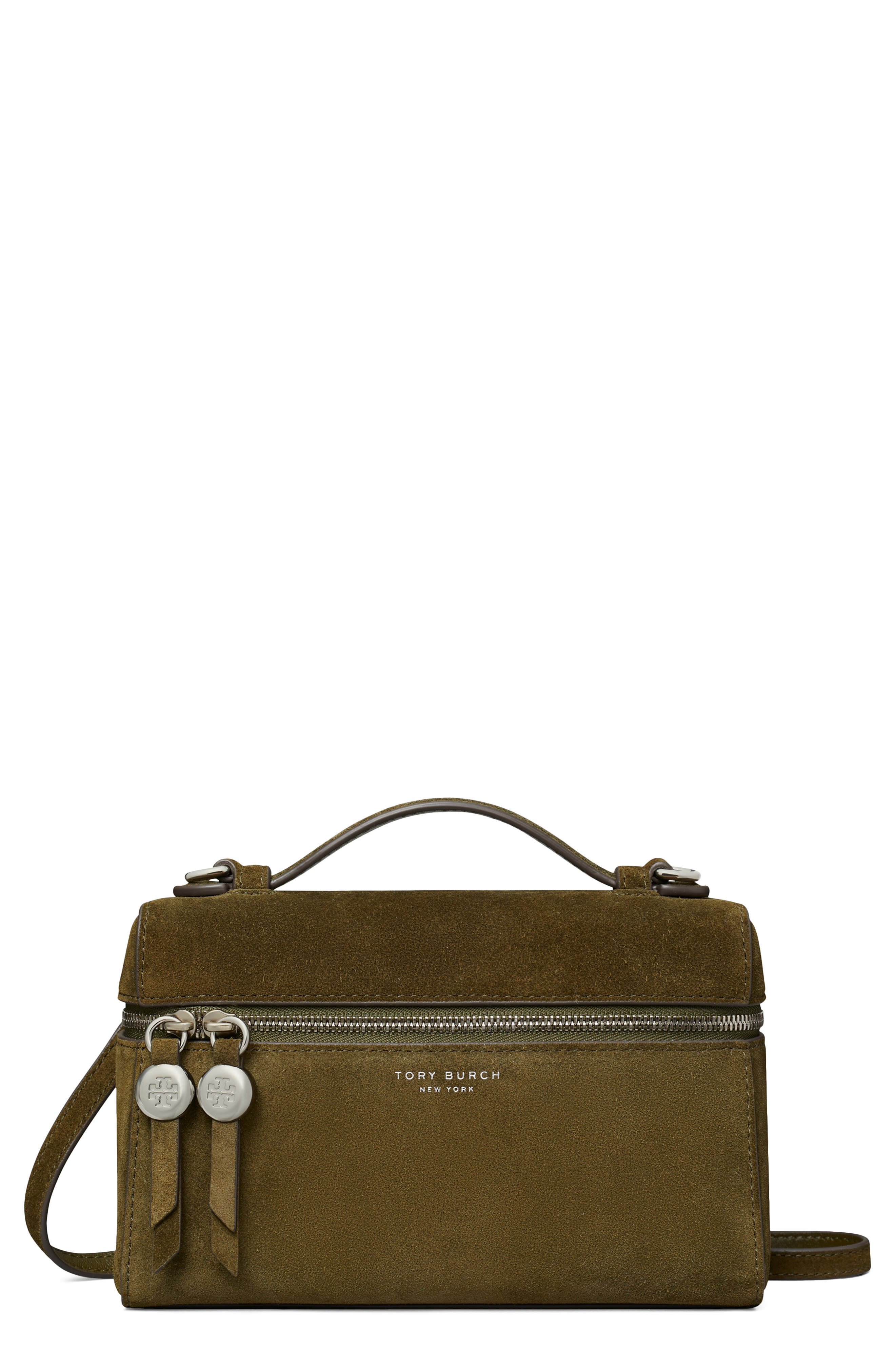 Romy Suede Slim Top Handle Bag, Main, color, LECCIO
