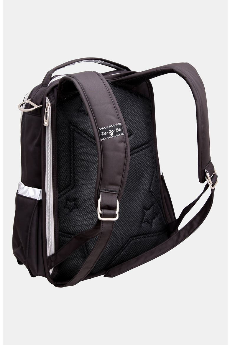 Ju-Ju-Be 'Be Right Back' Diaper Backpack, Alternate, color, BLACK/ SILVER