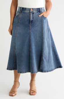 Denim A-Line Skirt