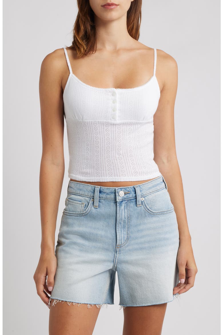 Robin Pointelle Camisole, Main, color, WHITE