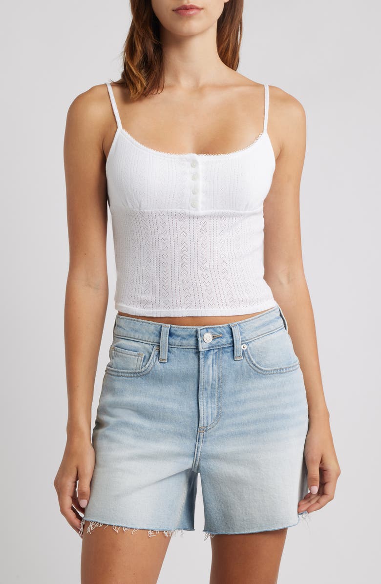PacSun Robin Pointelle Camisole, Main, color, White