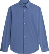 Theory Sylvain ND Structure Knit Button-Up Shirt