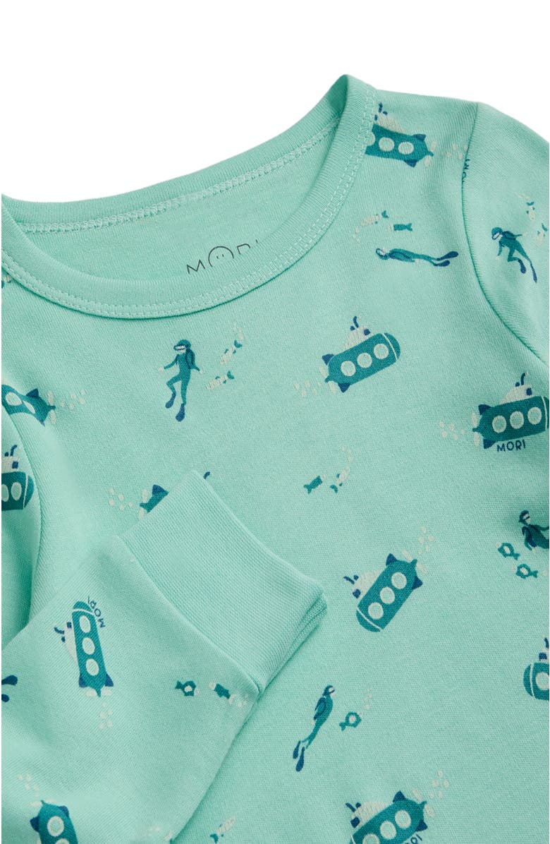MORI Print Pyjama Set, Alternate, color, Submarine Holiday