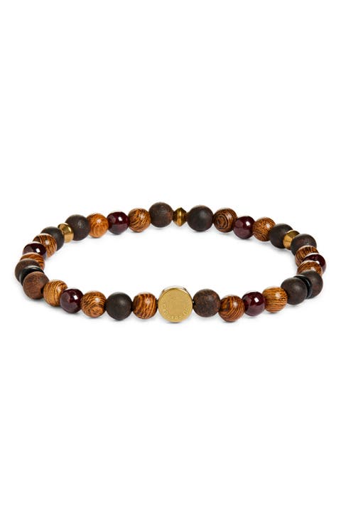 Men's Mala Beaded Stretch Bracelet