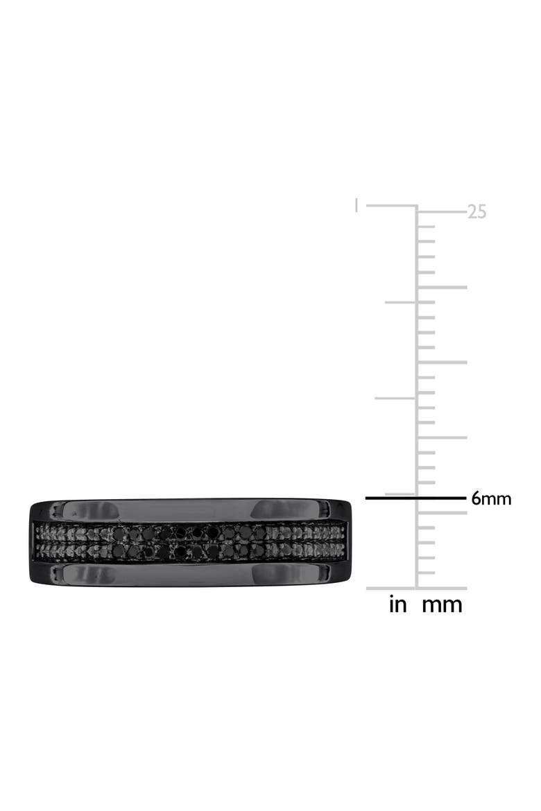 Men's Black Diamond Band Ring - 0.10ct., Alternate, color, BLACK