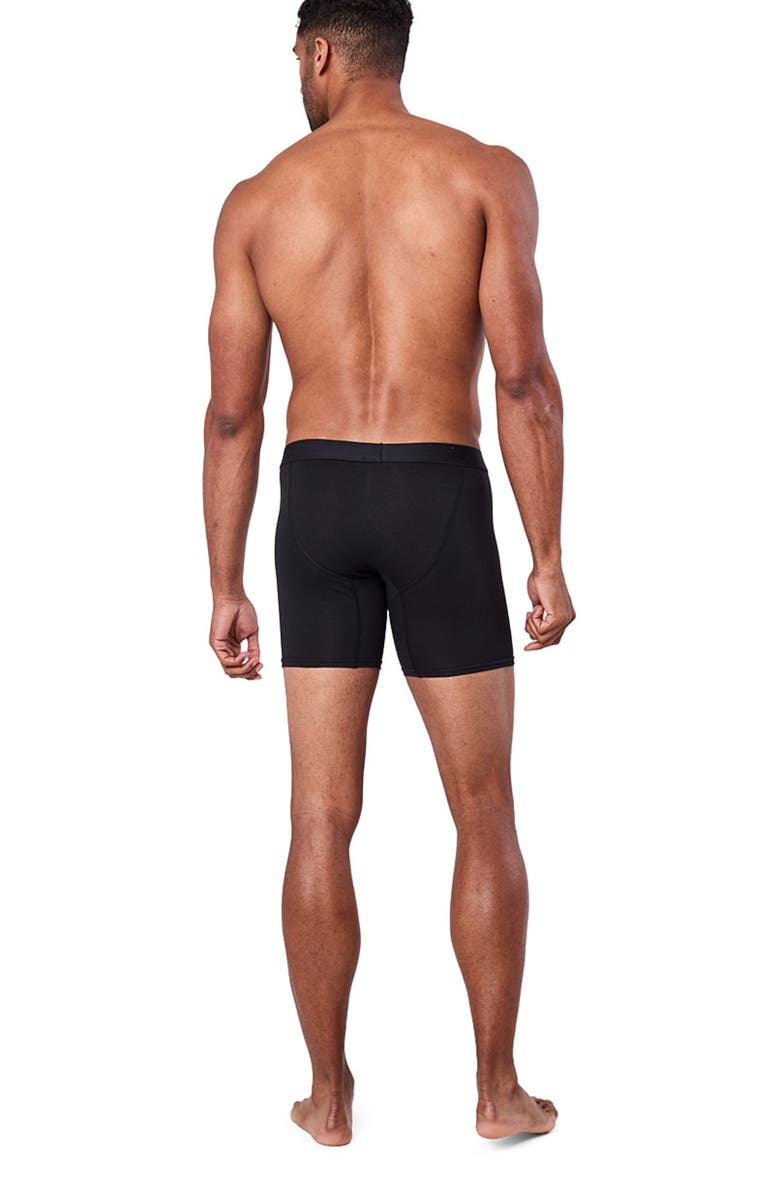 Pact Everyday Extended Boxer Brief 4-Pack Made With Organic Cotton, Alternate, color, Black