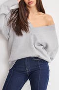 Good American Oversize V-Neck Sweater