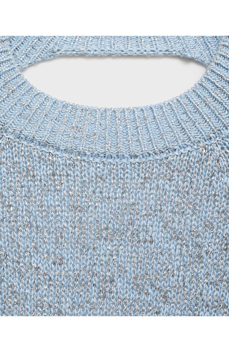 MANGO Shimmer Open Back Sweater, Alternate, color, 