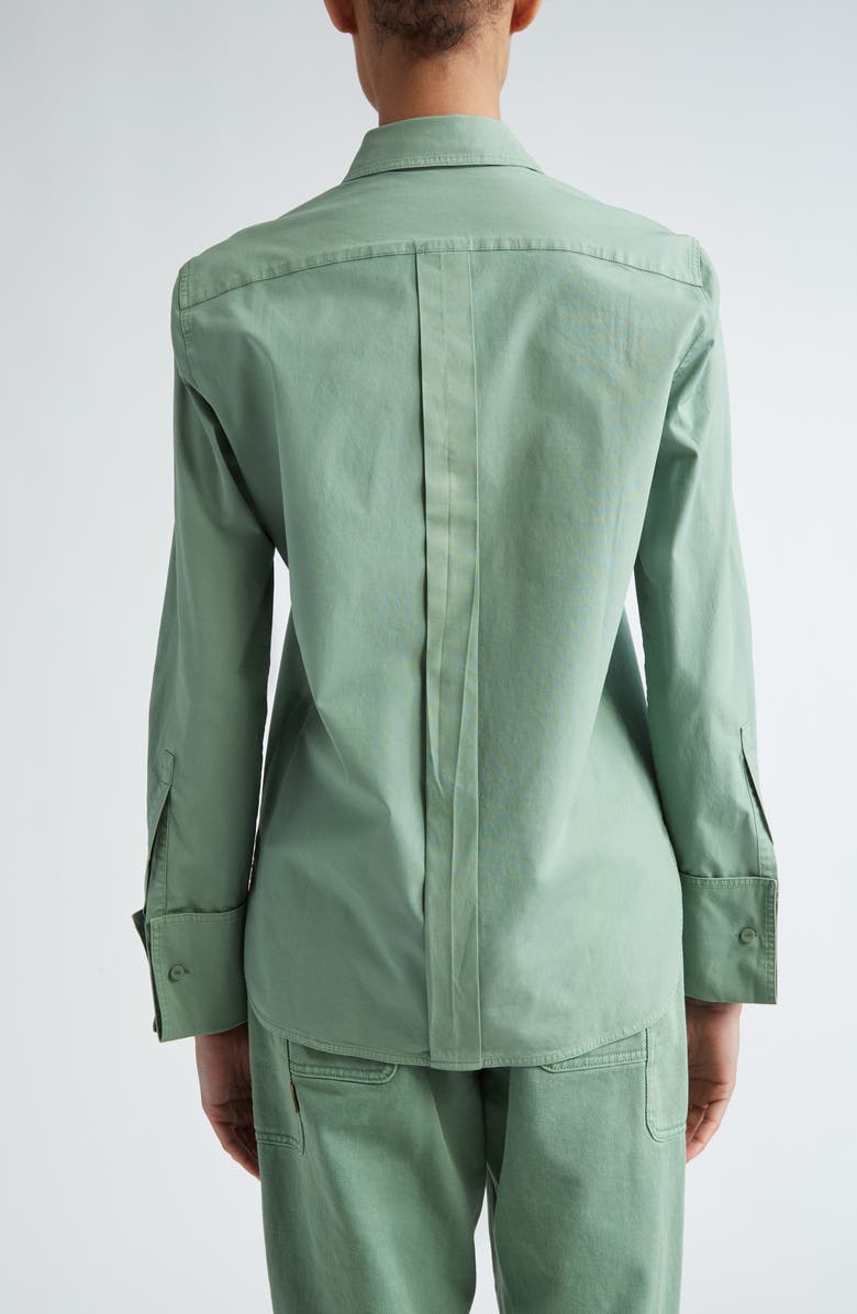 Max Mara Francia Stretch Cotton Button-Up Shirt, Alternate, color, 