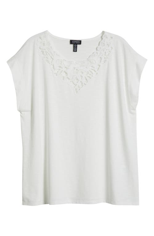 Jones New York Lace Detail Top In Nyc White