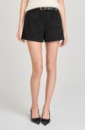 WAYF Hazel Faux Suede Pleated Shorts