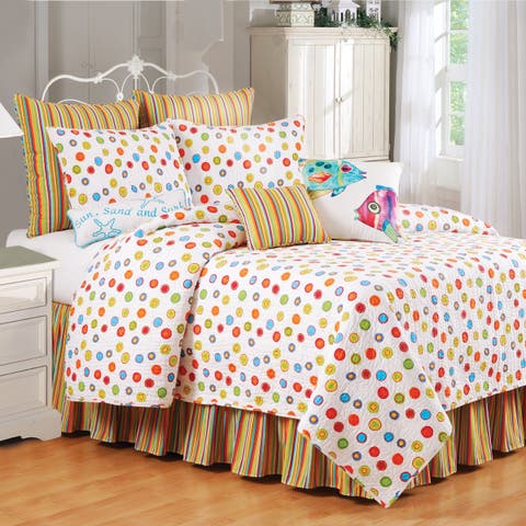 26" x 26" Cotton Euro Sham Tropical Stripes - Machine Washable